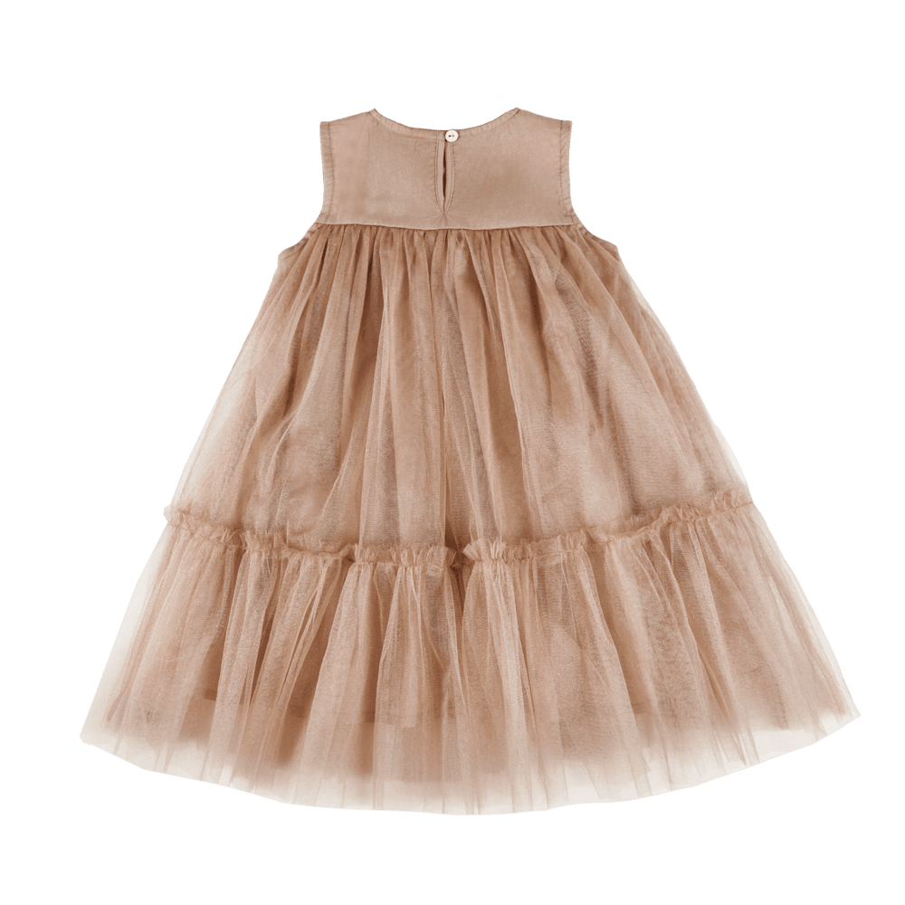 Negina Dress | Rose Mocha Metallic