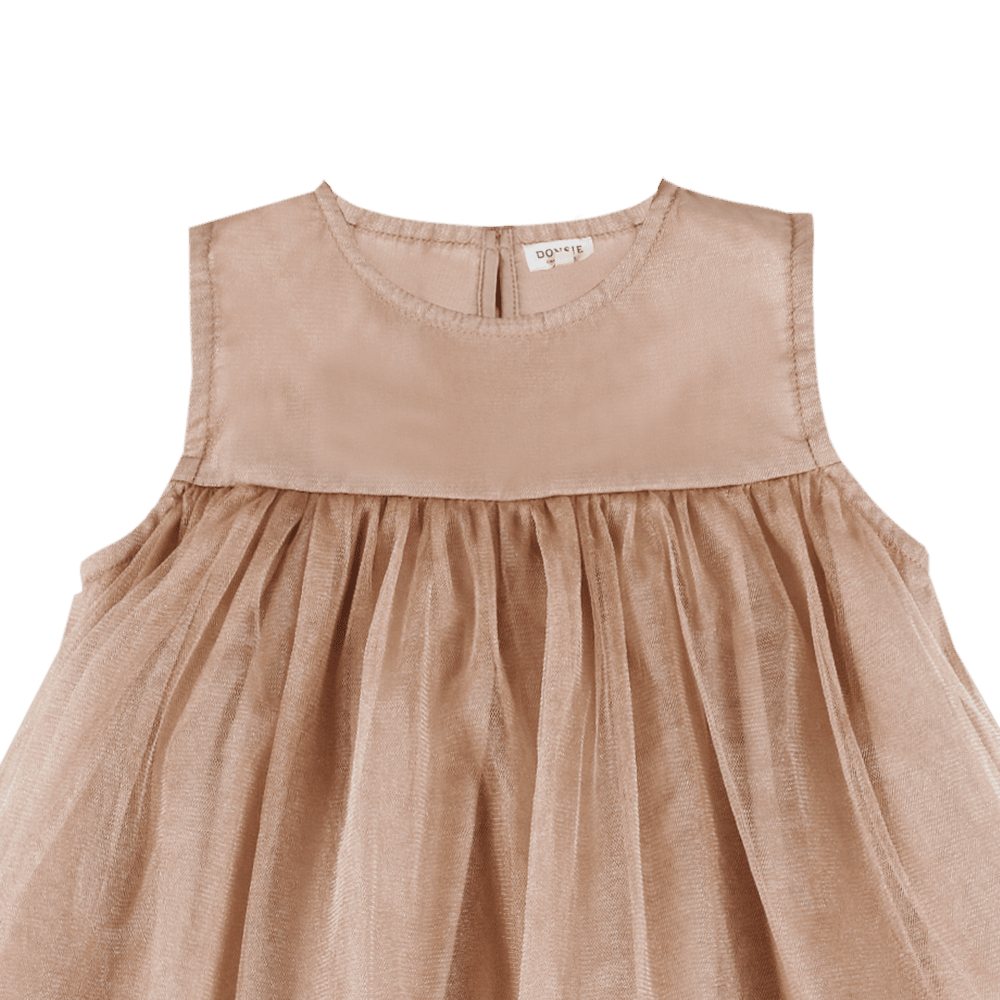 Negina Dress | Rose Mocha Metallic