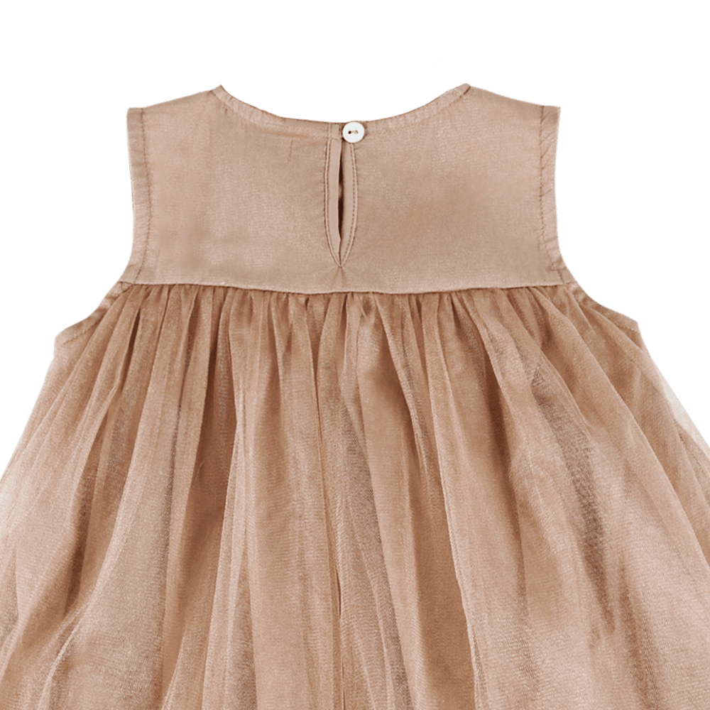 Negina Dress | Rose Mocha Metallic