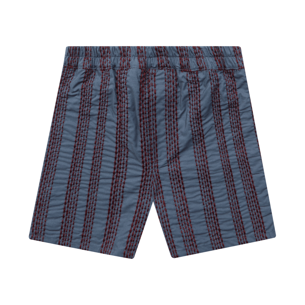 Plom Shorts | Dark Spruce - Red Dashes