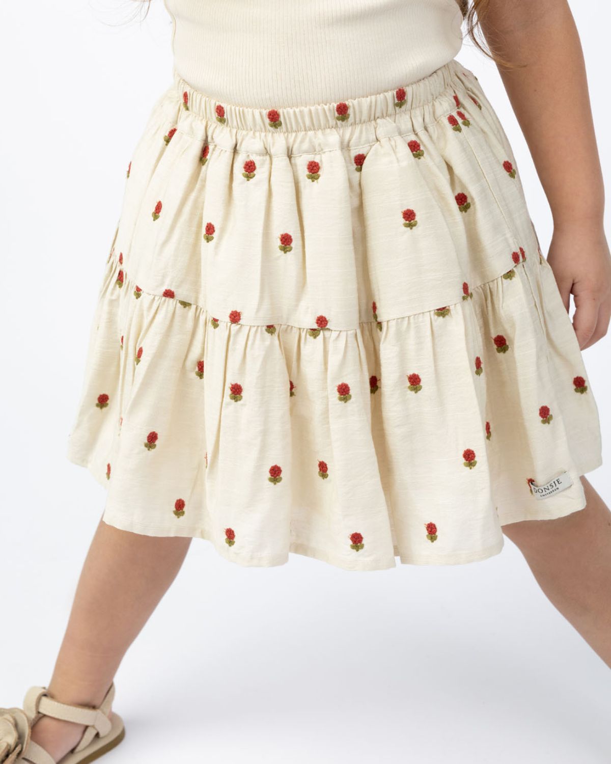 Lazie Skirt | Red Roses | Soft Sand