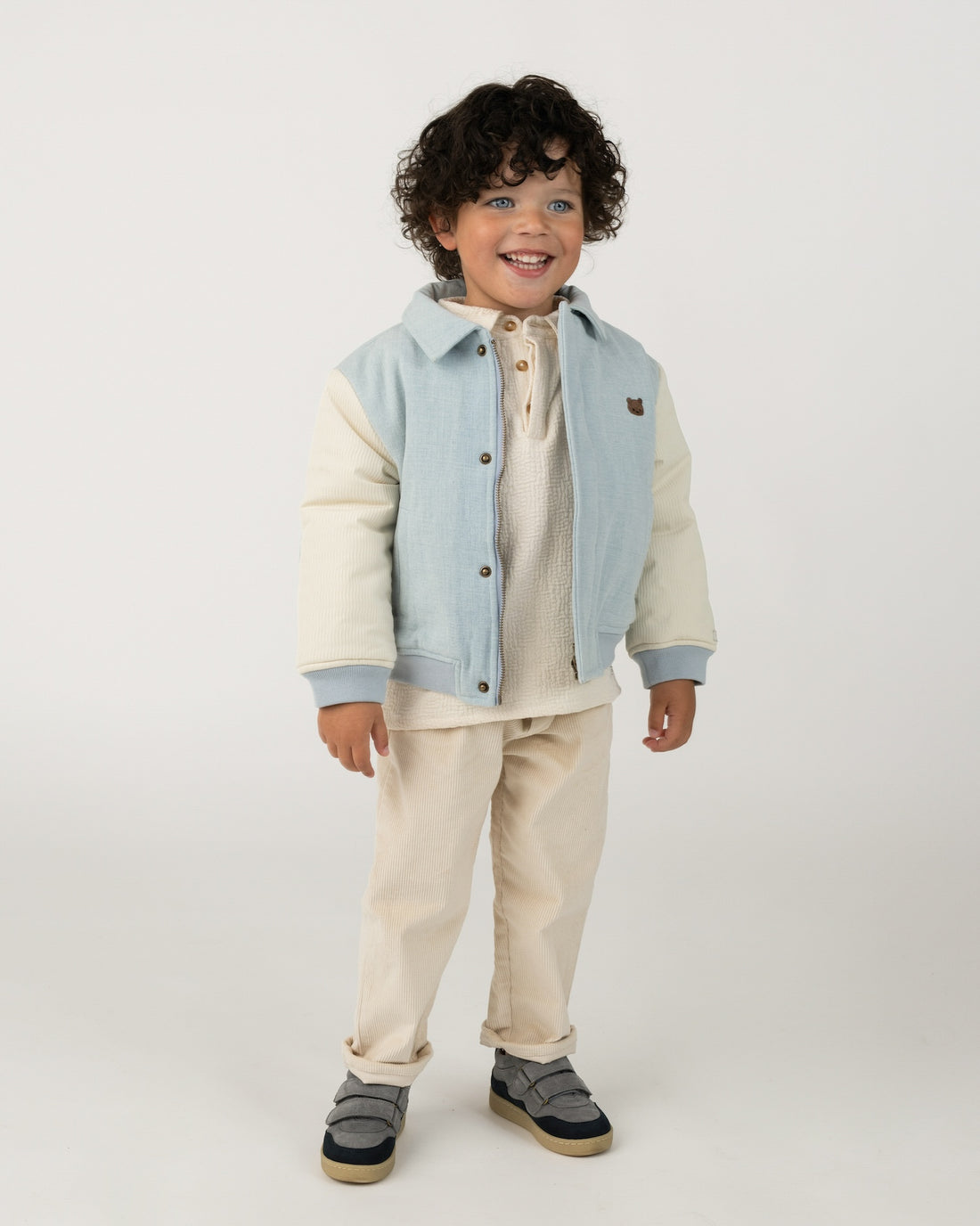 Zemmie Denim Jacket | Bear | Ice Blue