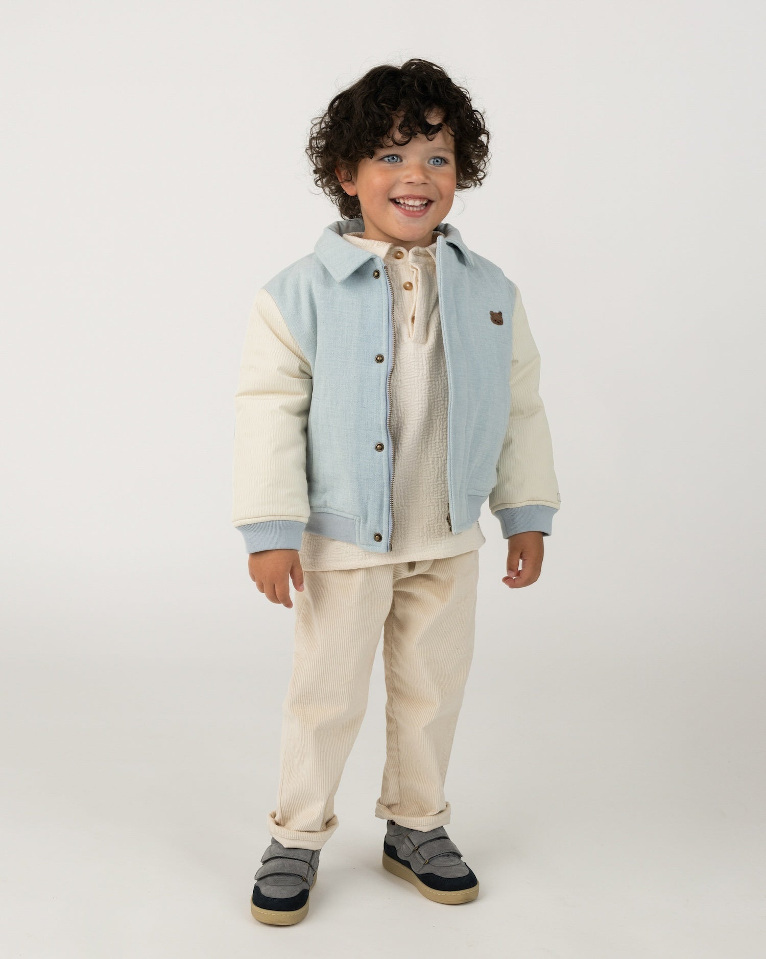 Zemmie Denim Jacket | Bear | Ice Blue