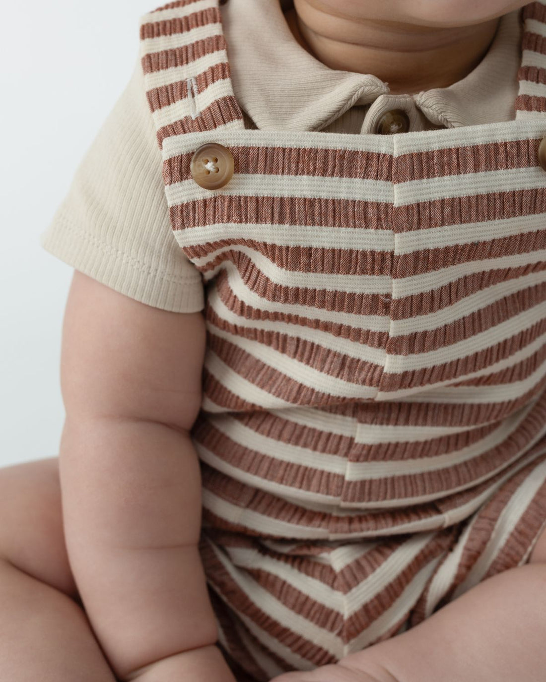 Dann Overalls | Rust - White Striped