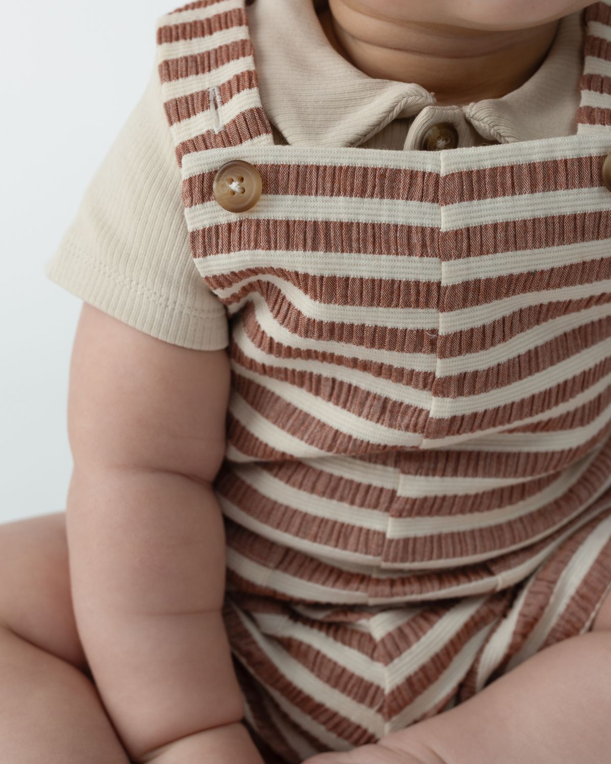 Dann Overalls | Rust - White Striped