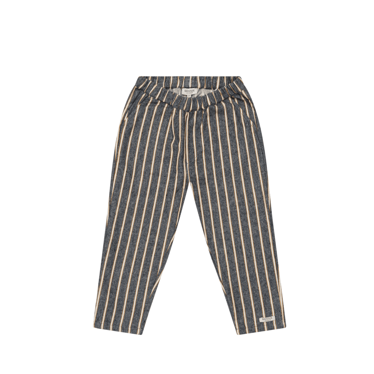 Bjorno Trousers | Dark Spruce - Sand Striped