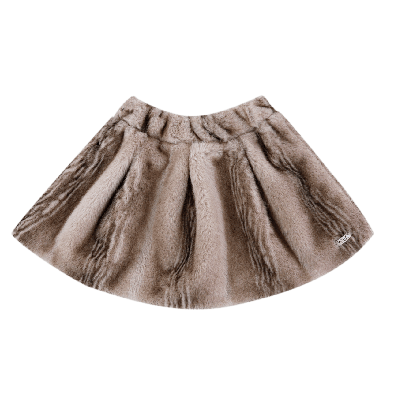 Isabelle Skirt | Soft Taupe Striped Teddy
