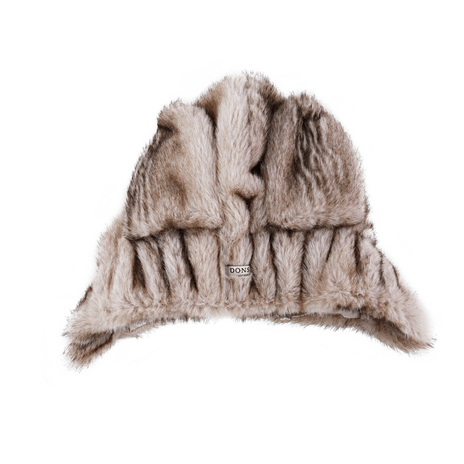 Evangeline Hat | Soft Taupe Striped Teddy
