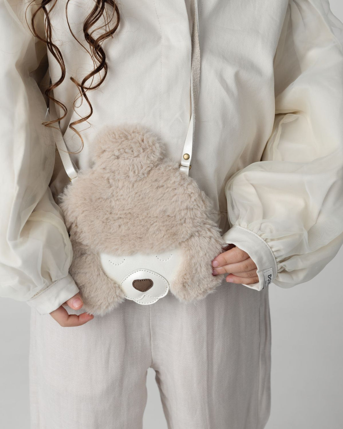 Britta Exclusive Purse | Poodle | Off White Metallic Leather