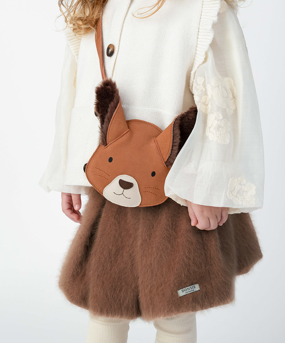 Britta Exclusive Purse | Fluffy Squirrel | Walnut Nubuck