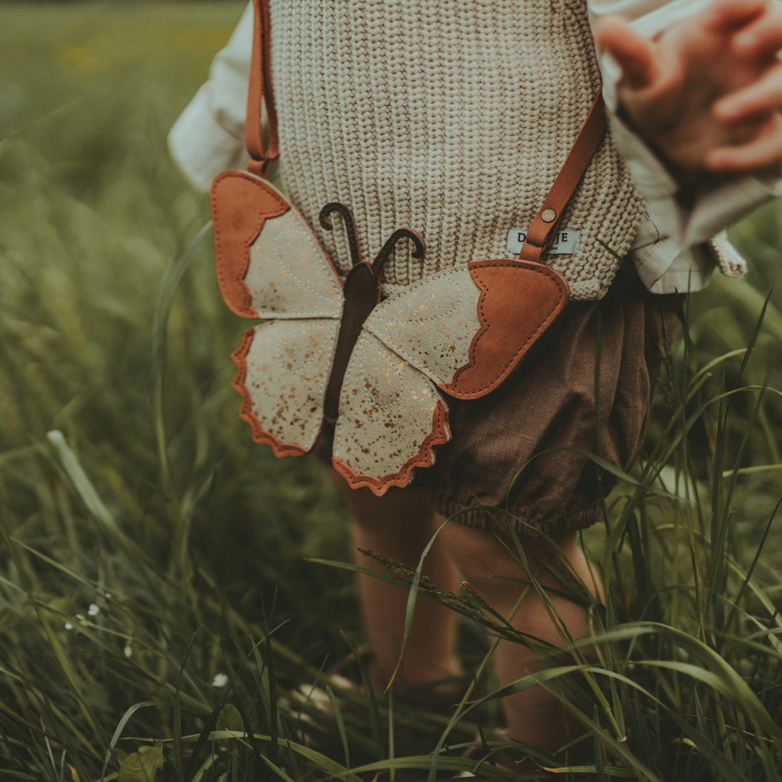 Toto Purse | Papillon | Cream Metallic Suede