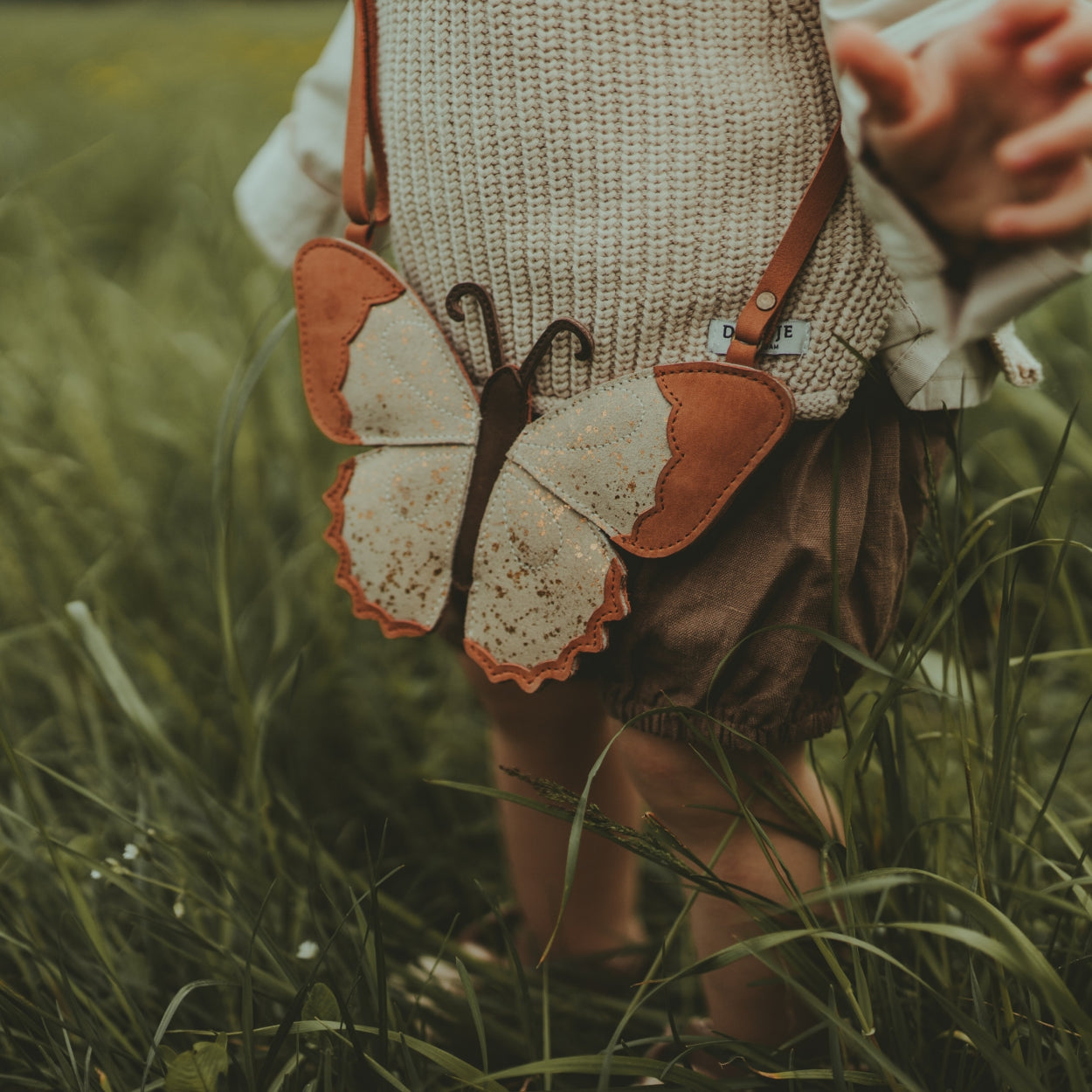 Toto Purse | Papillon | Cream Metallic Suede