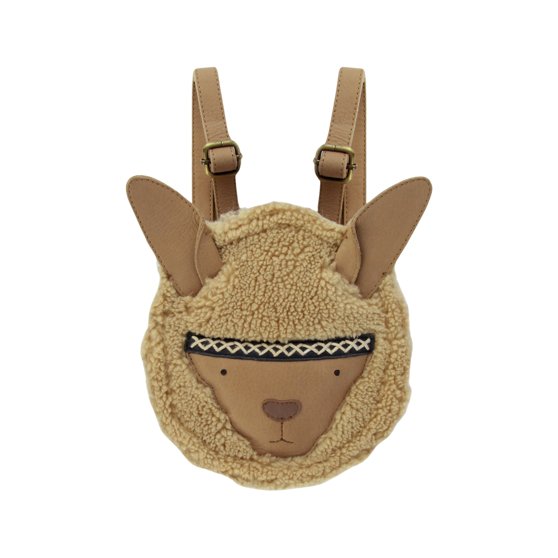 Kapi Exclusive Backpack | Alpaca | Beige Curly Faux Fur