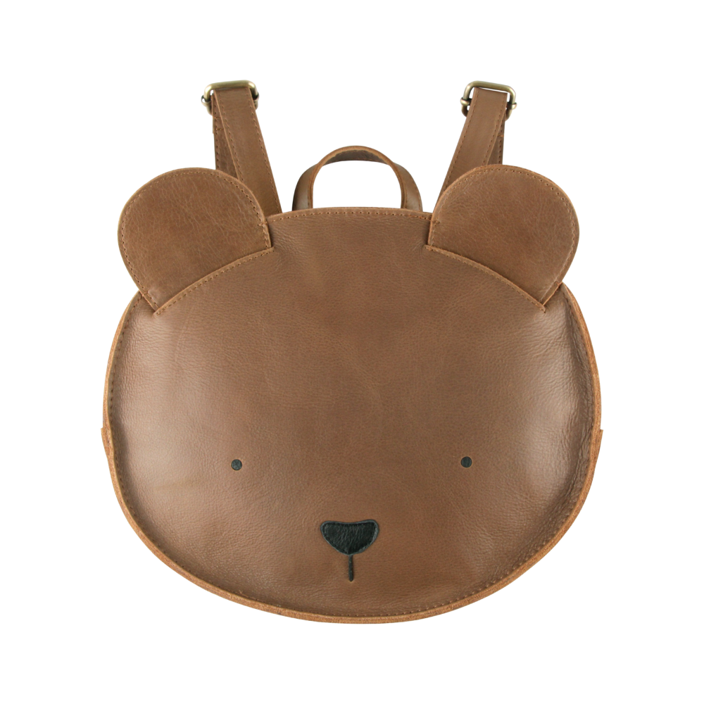 Umi Schoolbag | Bear | Cognac Classic Leather