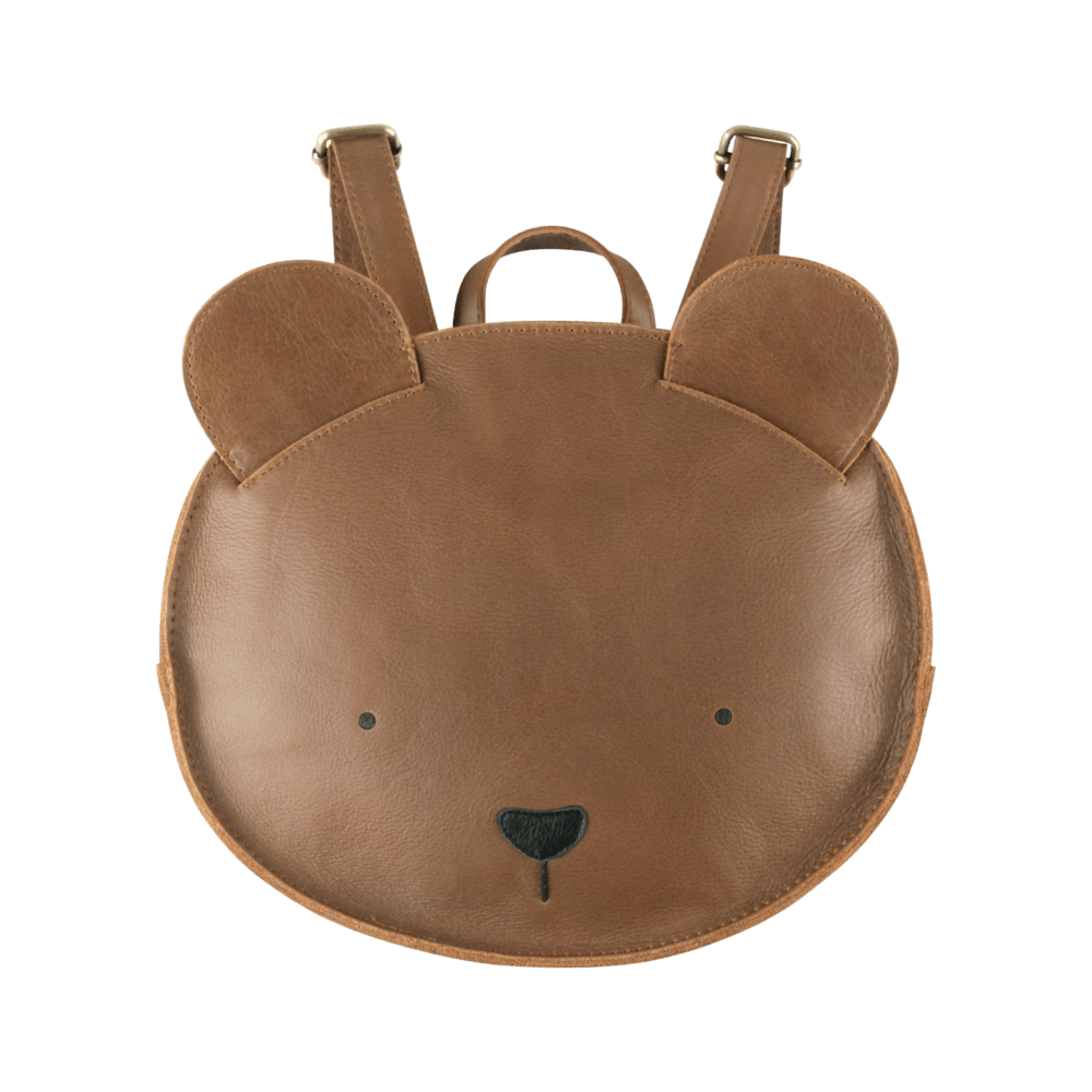 Umi Schoolbag | Bear | Cognac Classic Leather