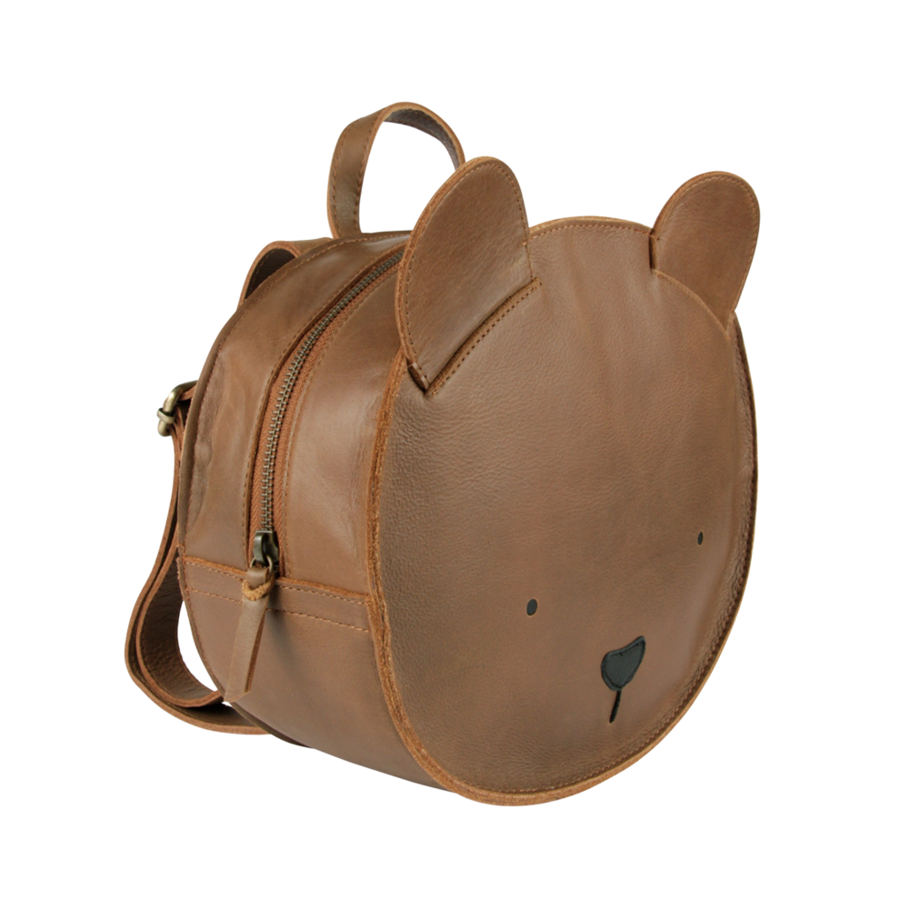 Umi Schoolbag | Bear | Cognac Classic Leather