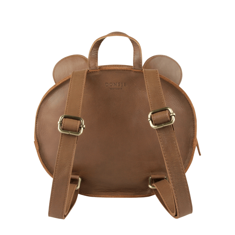 Umi Schoolbag | Bear | Cognac Classic Leather