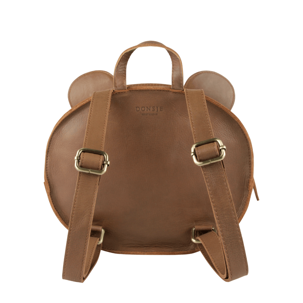 Umi Schoolbag | Bear | Cognac Classic Leather