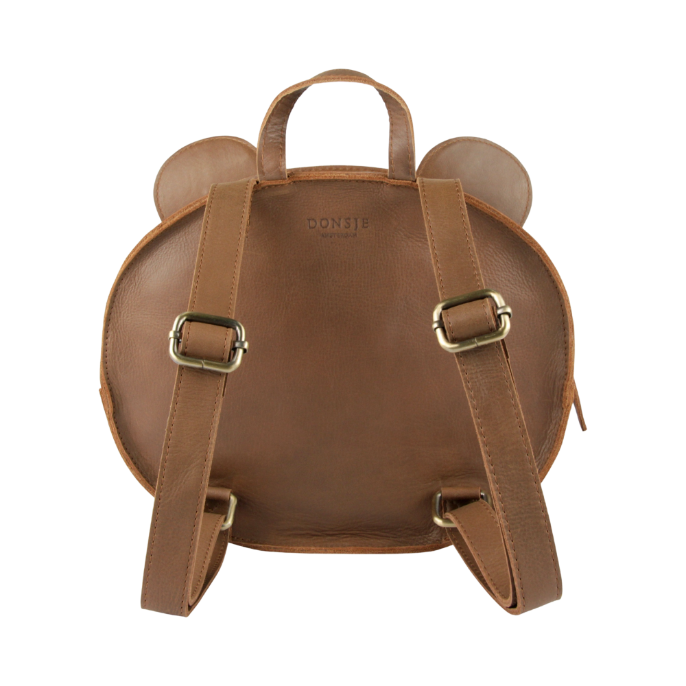 Umi Schoolbag | Bear | Cognac Classic Leather