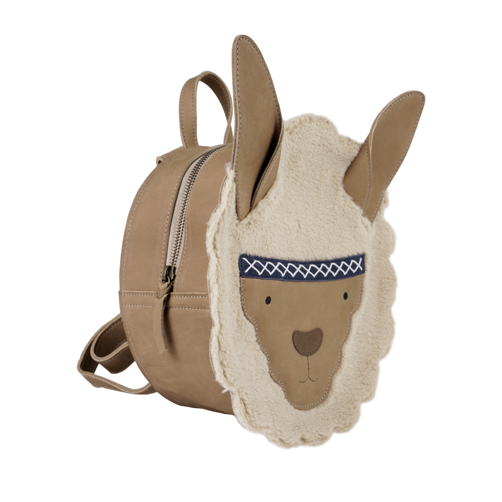 Umi Schoolbag | Alpaca | Beige Curly Faux Fur