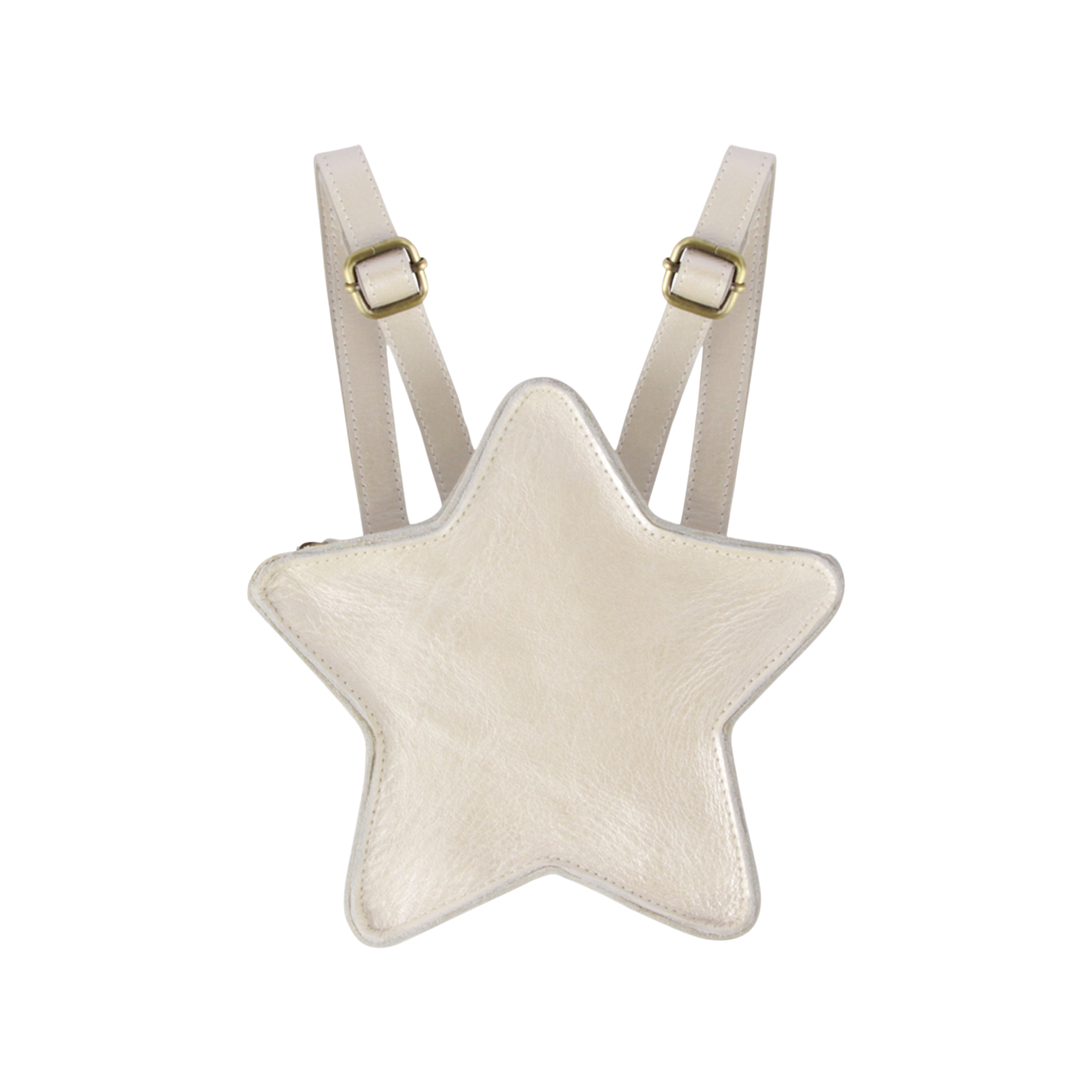 Roxi Backpack | Star | Off White Metallic Leather