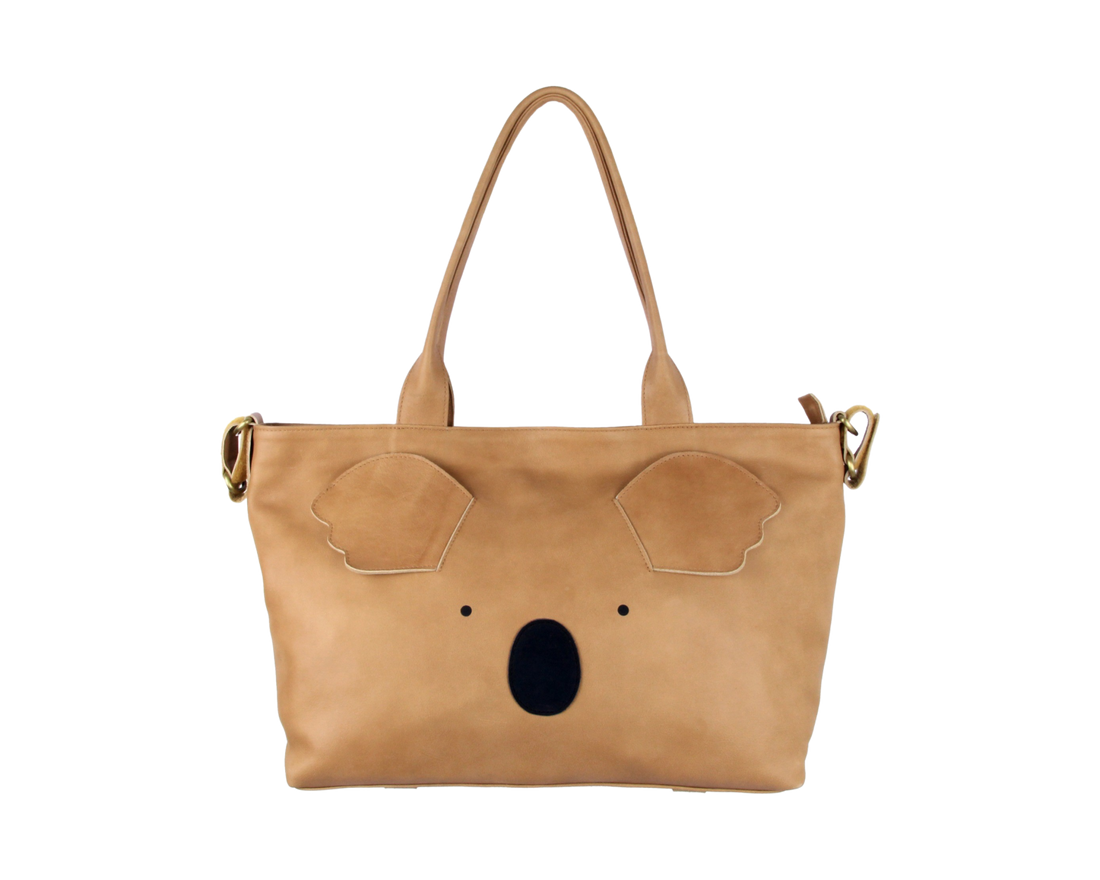 Fuji Diaper Bag | Koala | Nutmeg Leather