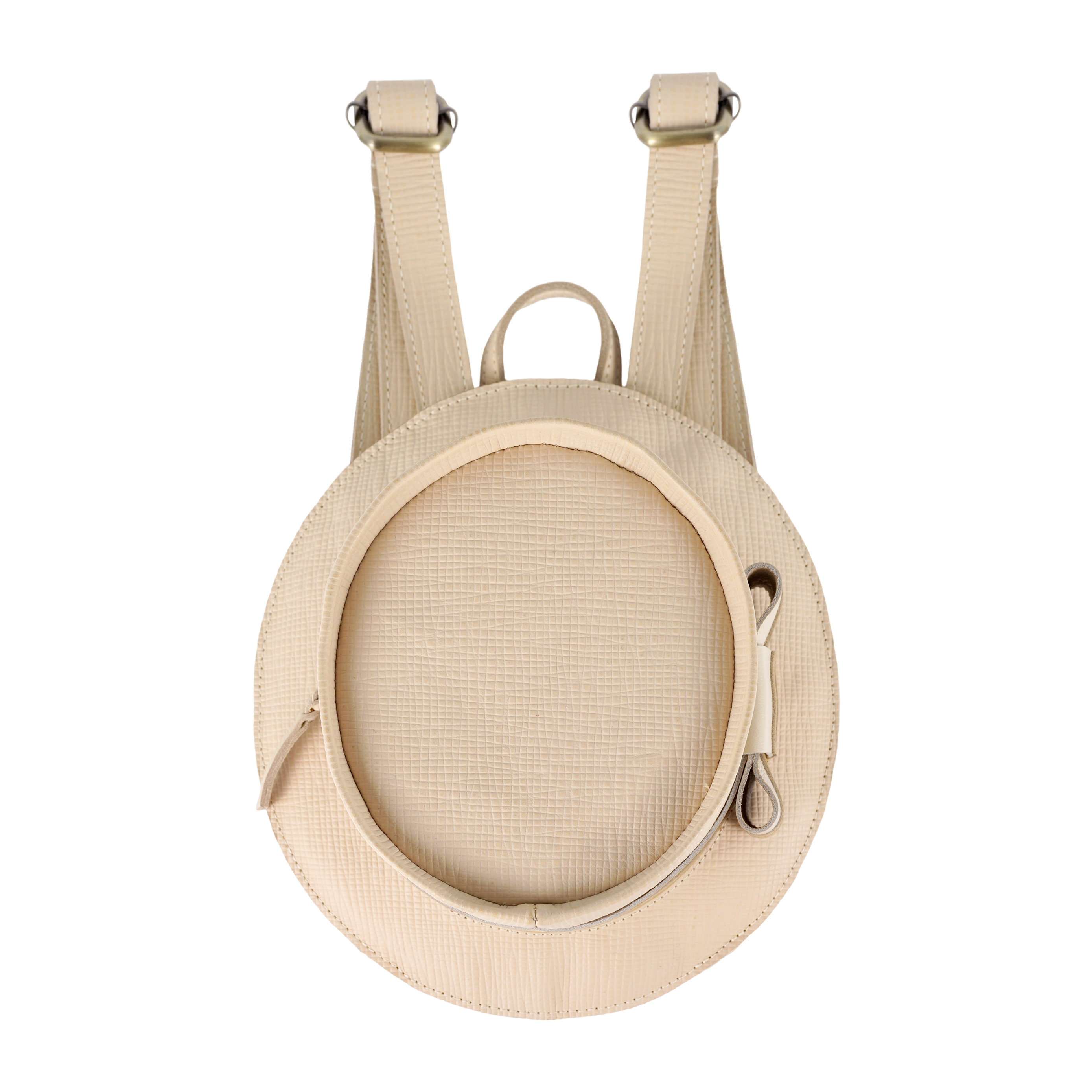 Tozi Backpack | Boater Hat | Cream Scored Leather