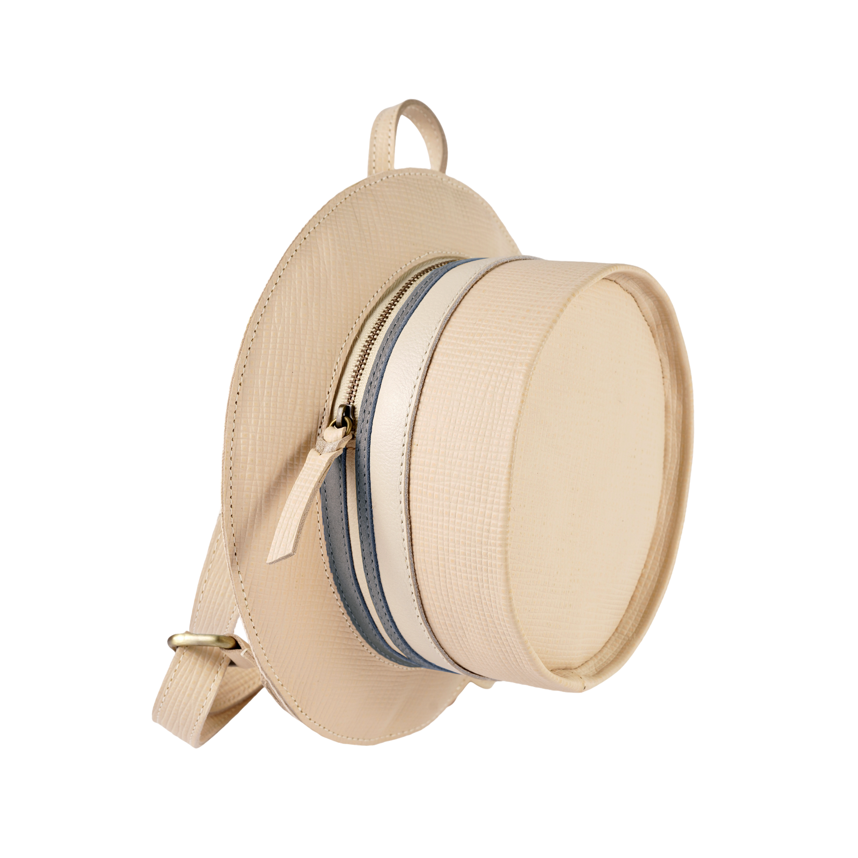 Tozi Backpack | Boater Hat | Cream Scored Leather