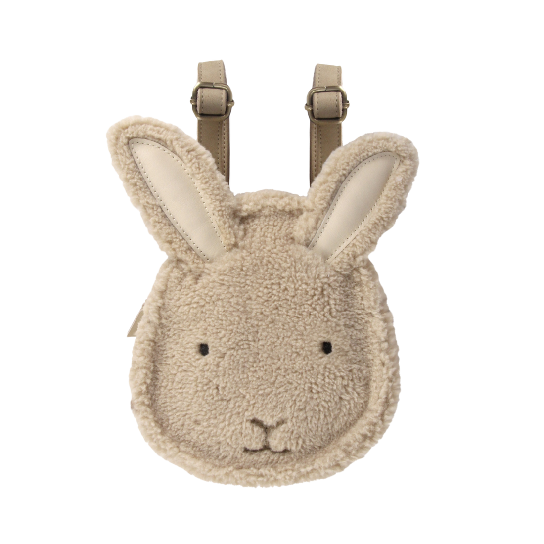 Pugi Backpack | Bunny | Beige Curly Faux Fur