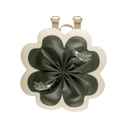 Jona Schoolbag | Four-Leaf Clover | Olive Leather