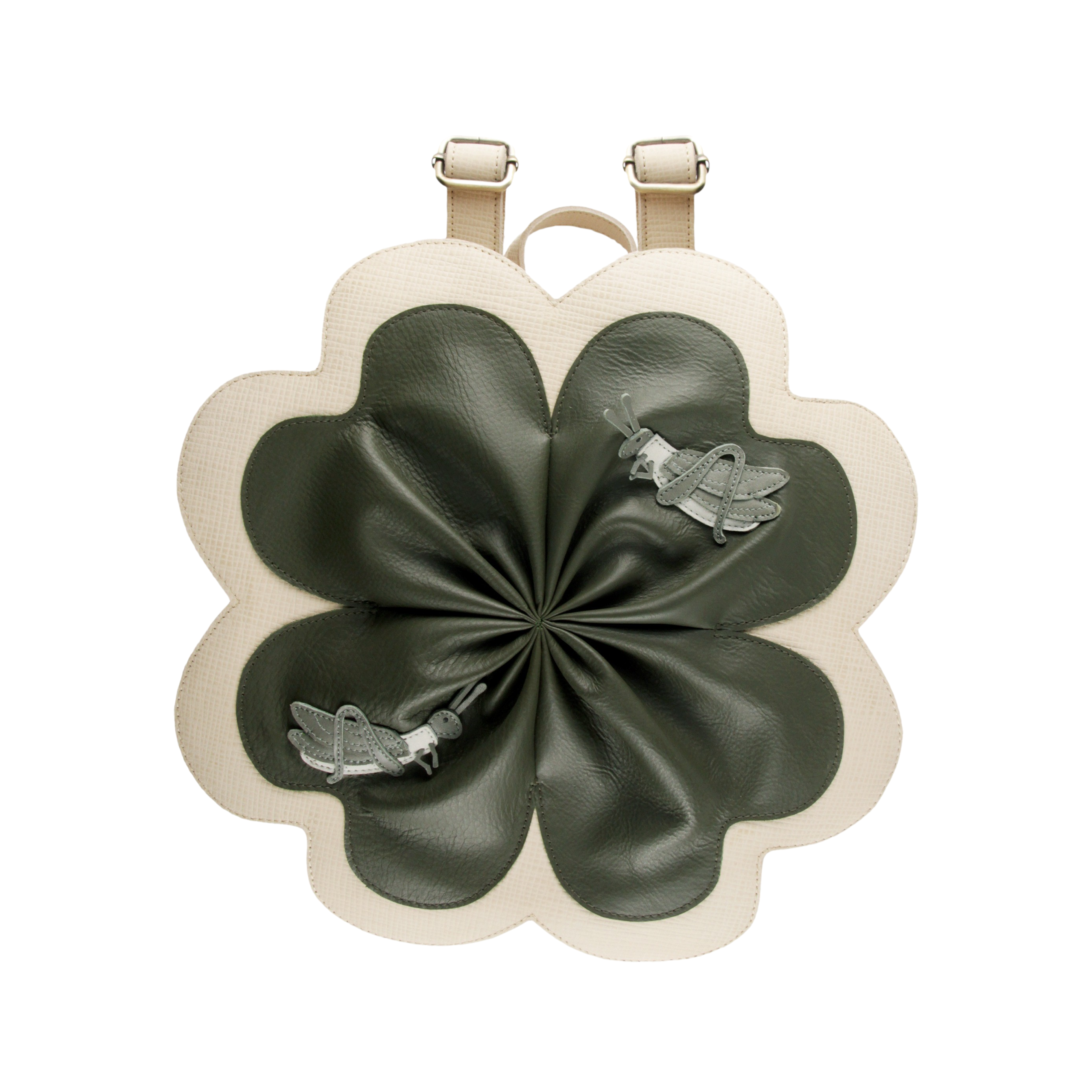 Jona Schoolbag | Four-Leaf Clover | Olive Leather