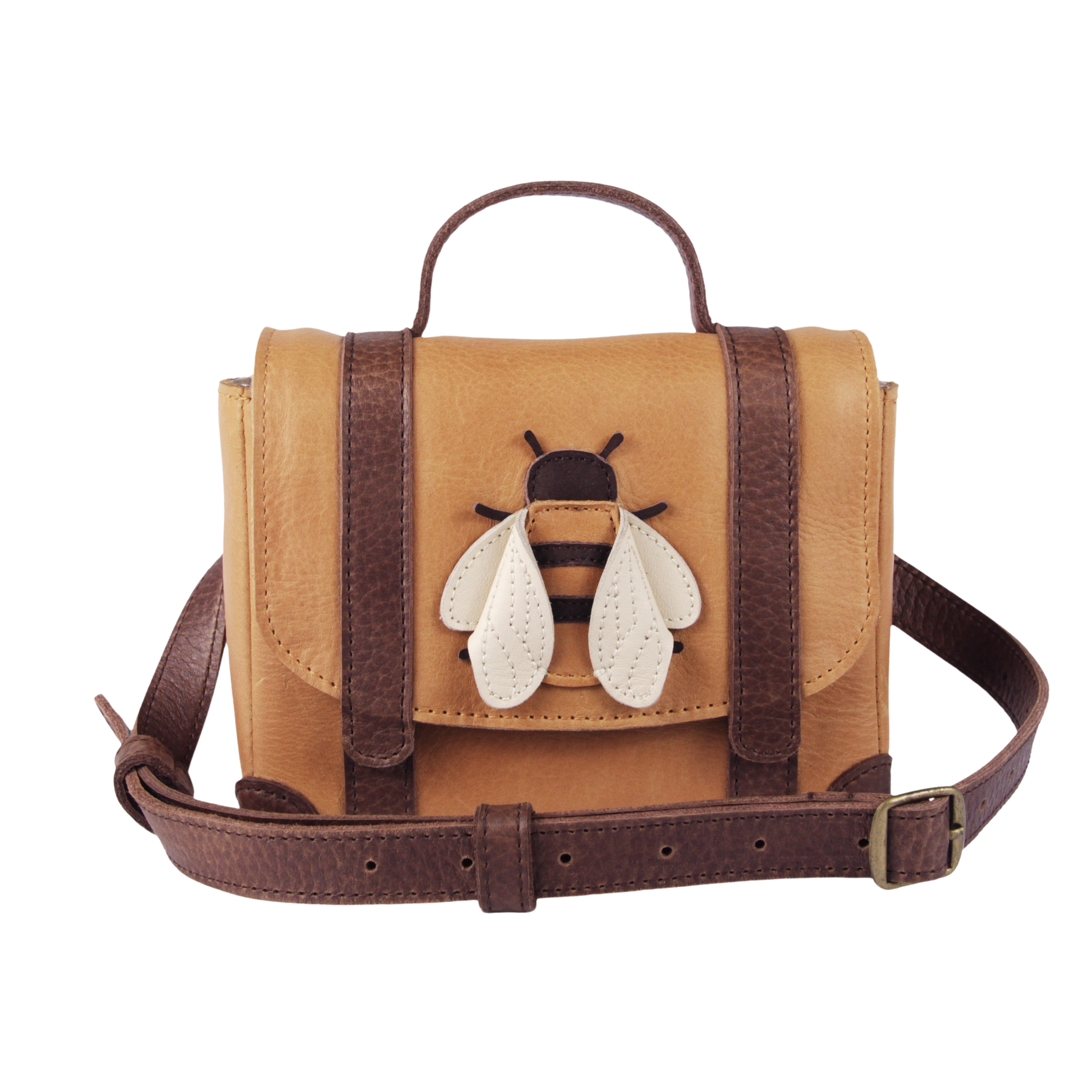 ADMJ ミツバチBee ハンドバッグ Trychel Bum Bag | Bee | Camel Classic Leather – Donsje Amsterdam