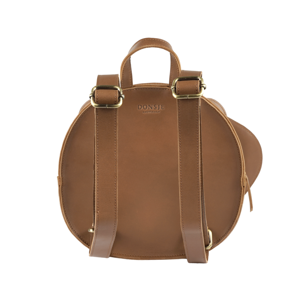 Snoo Schoolbag | Christmas Bear | Cognac Classic Leather
