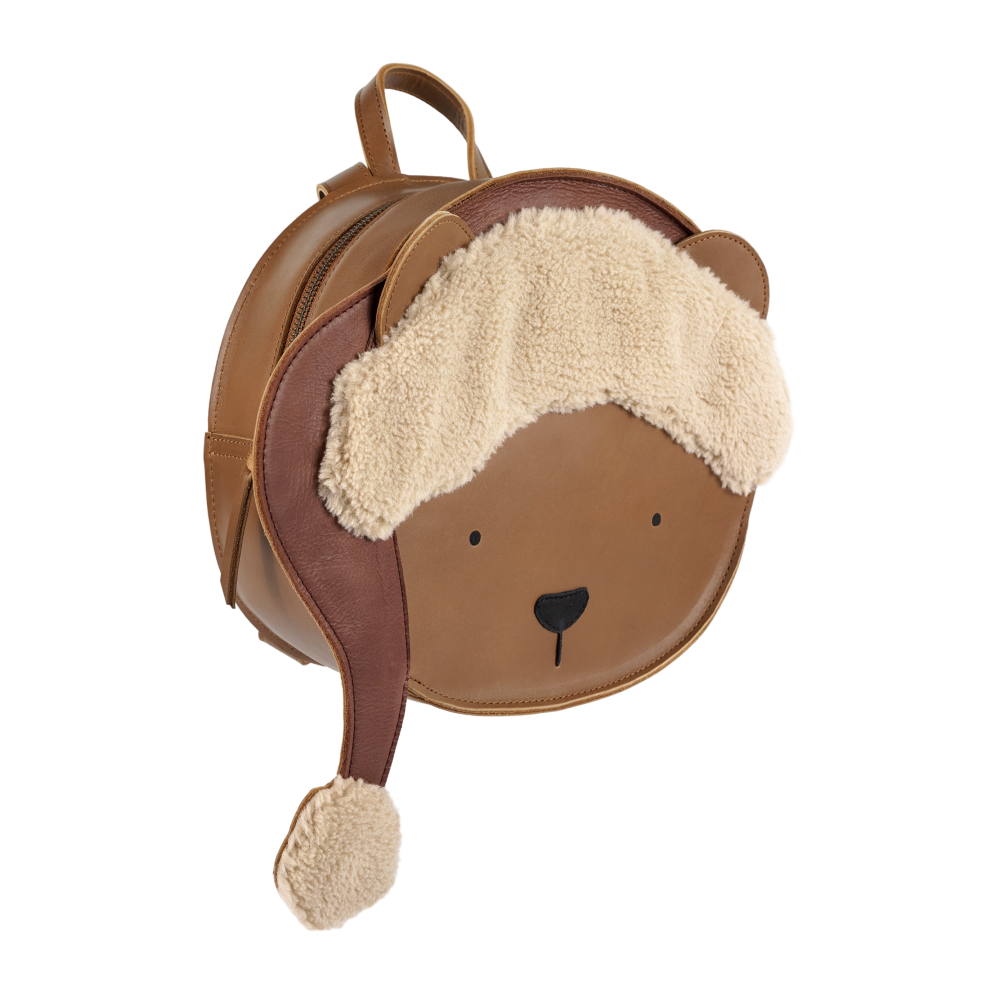 Snoo Schoolbag | Christmas Bear | Cognac Classic Leather