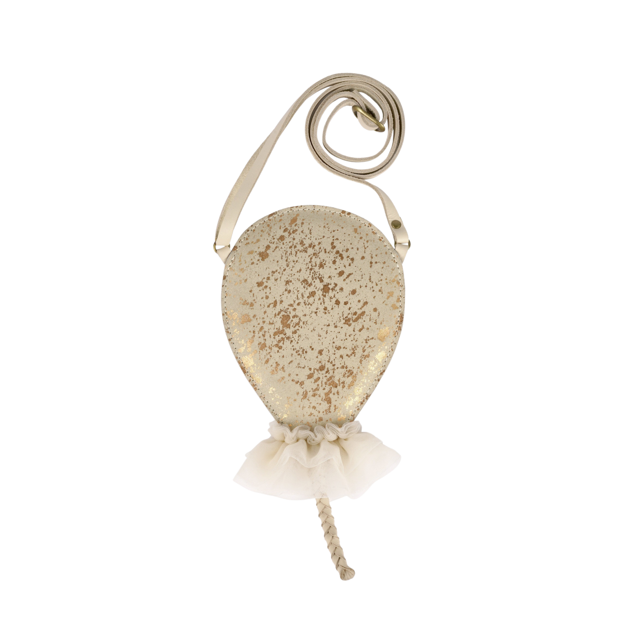 Alja Purse | Balloon | Cream Metallic Suede