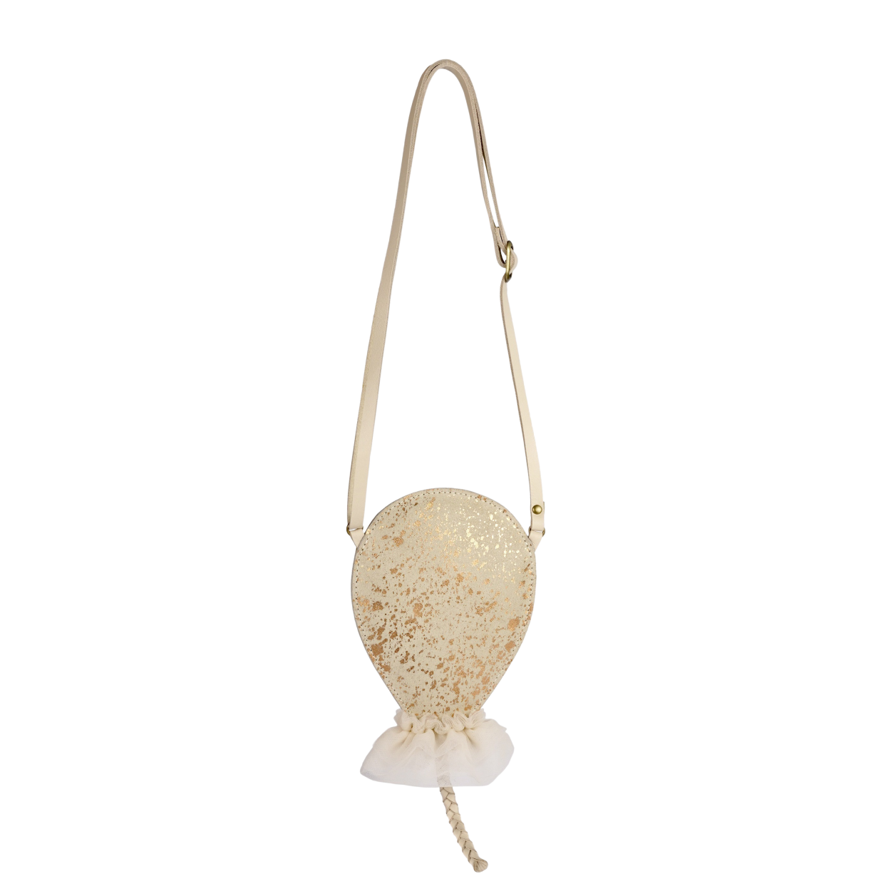 Alja Purse | Balloon | Cream Metallic Suede