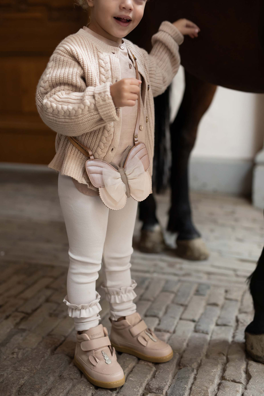 Qalja Purse | Vlinder | Clay Metallic Leather