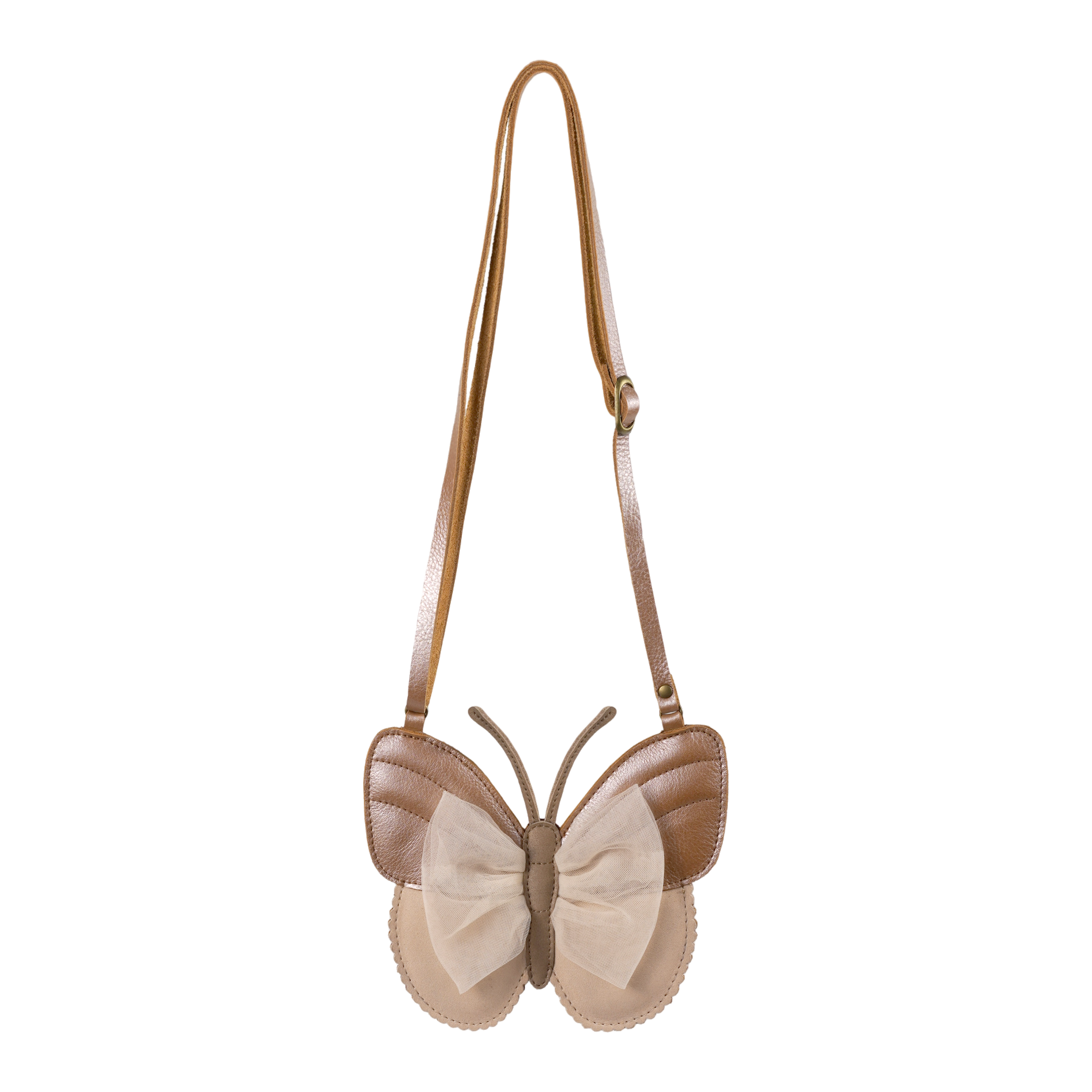 Qalja Purse | Vlinder | Clay Metallic Leather