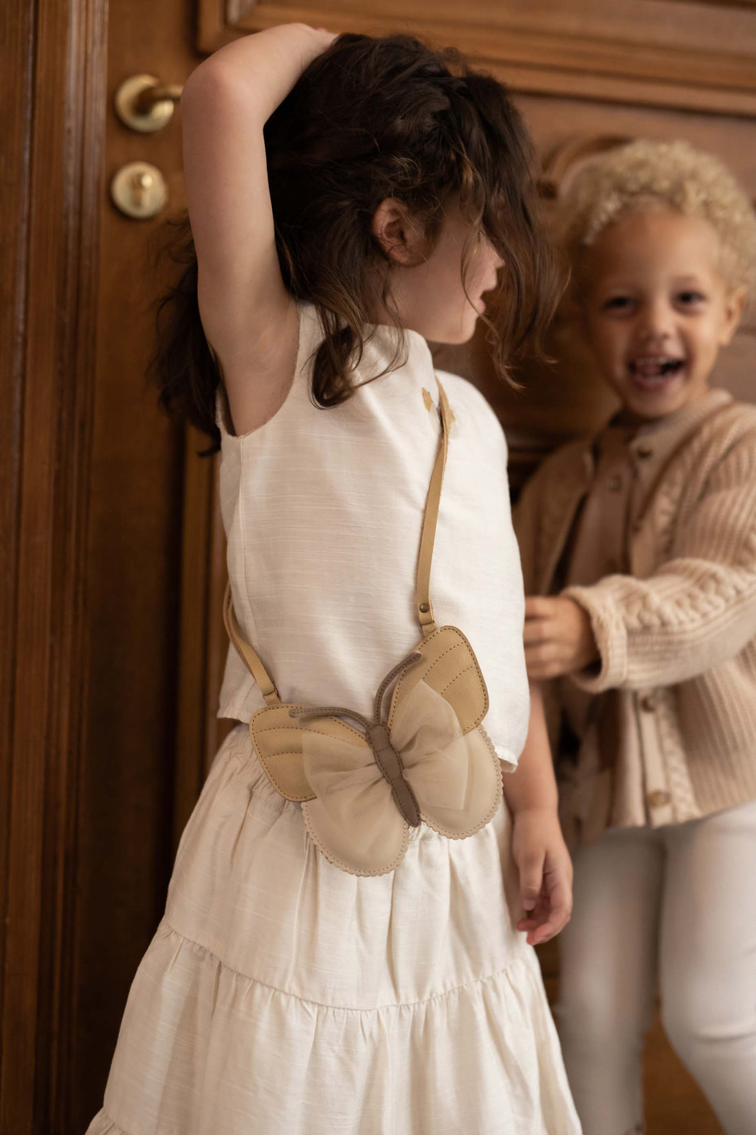 Qalja Purse | Vlinder | Gold Metallic Nubuck