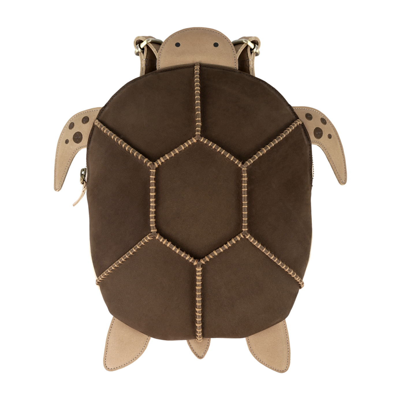 Gozo Backpack | Turtle | Chocolate Nubuck – Donsje Amsterdam