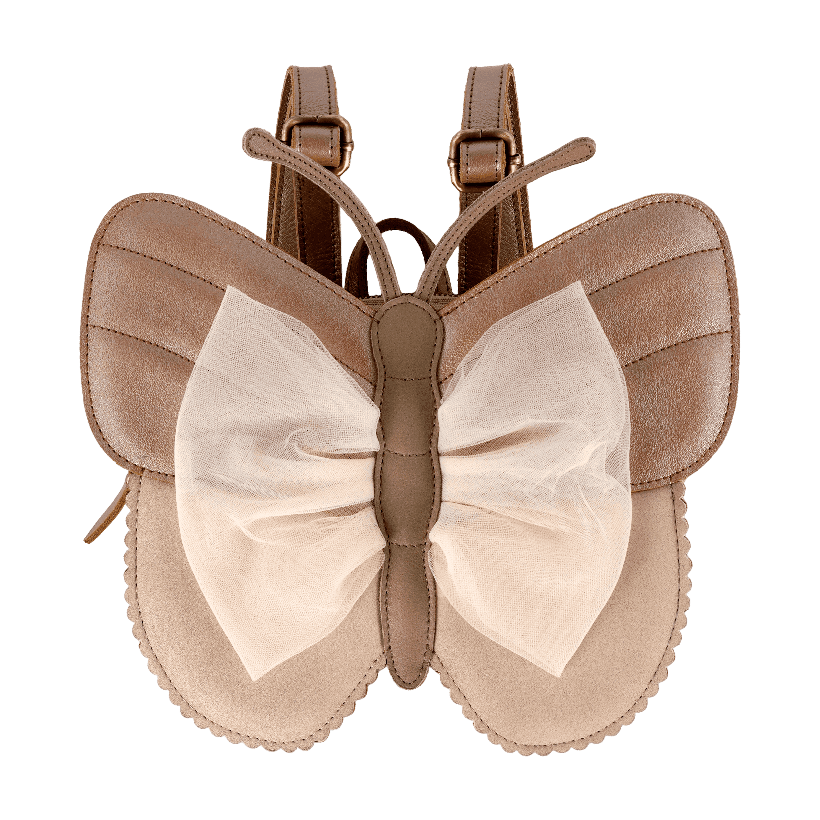 Axella Backpack | Vlinder | Clay Metallic Leather – Donsje Amsterdam