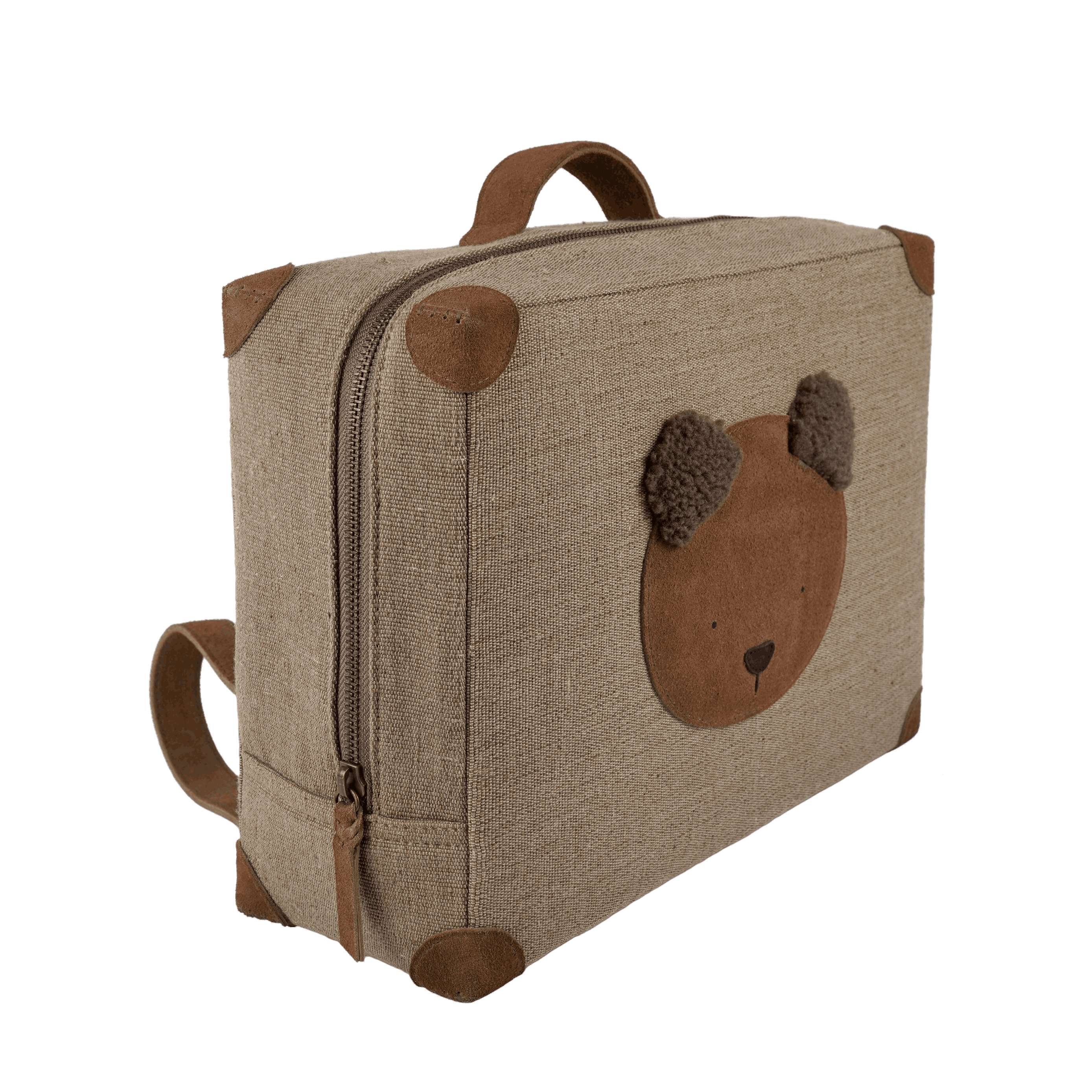 Paaki Backpack | Fluffy Bear | Teddy Brown Suede