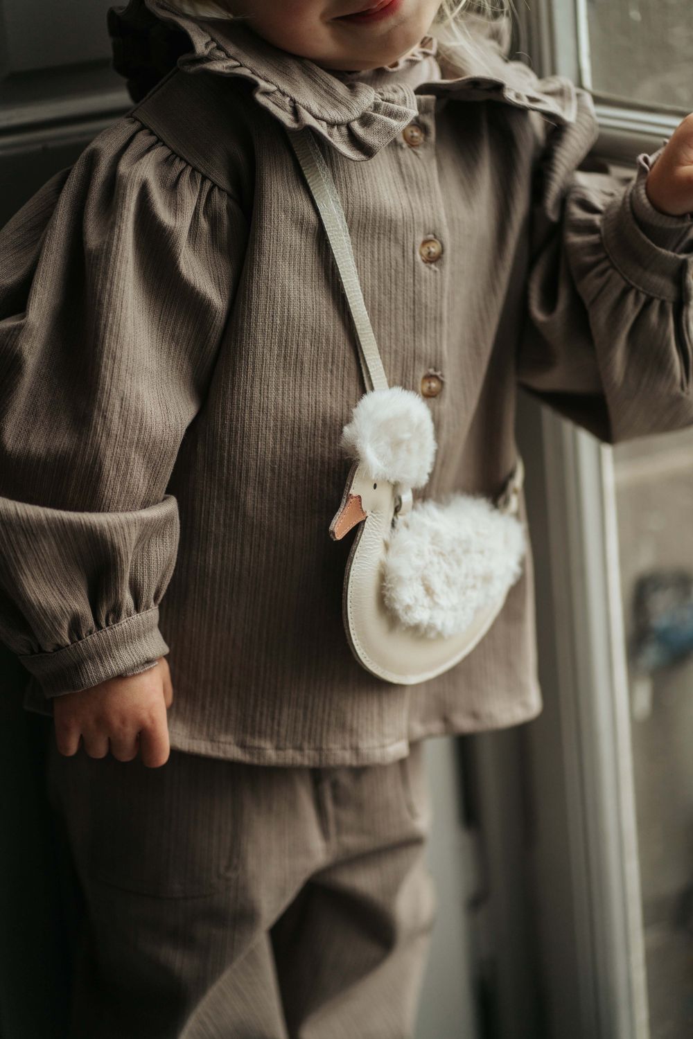 Chiem Purse | Duck | Off White Metallic Leather