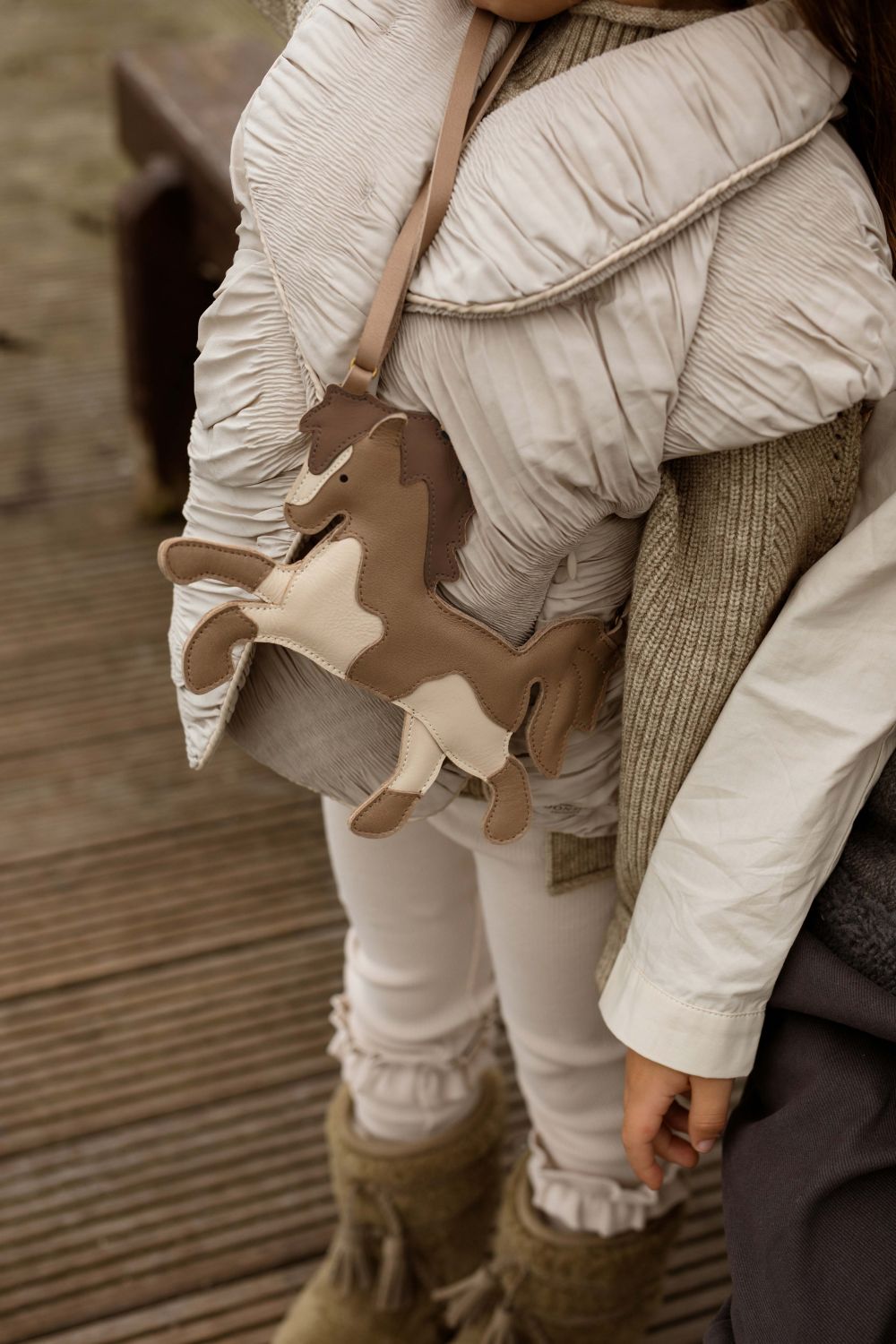 Chiem Purse | Pony | Truffle Metallic Nubuck