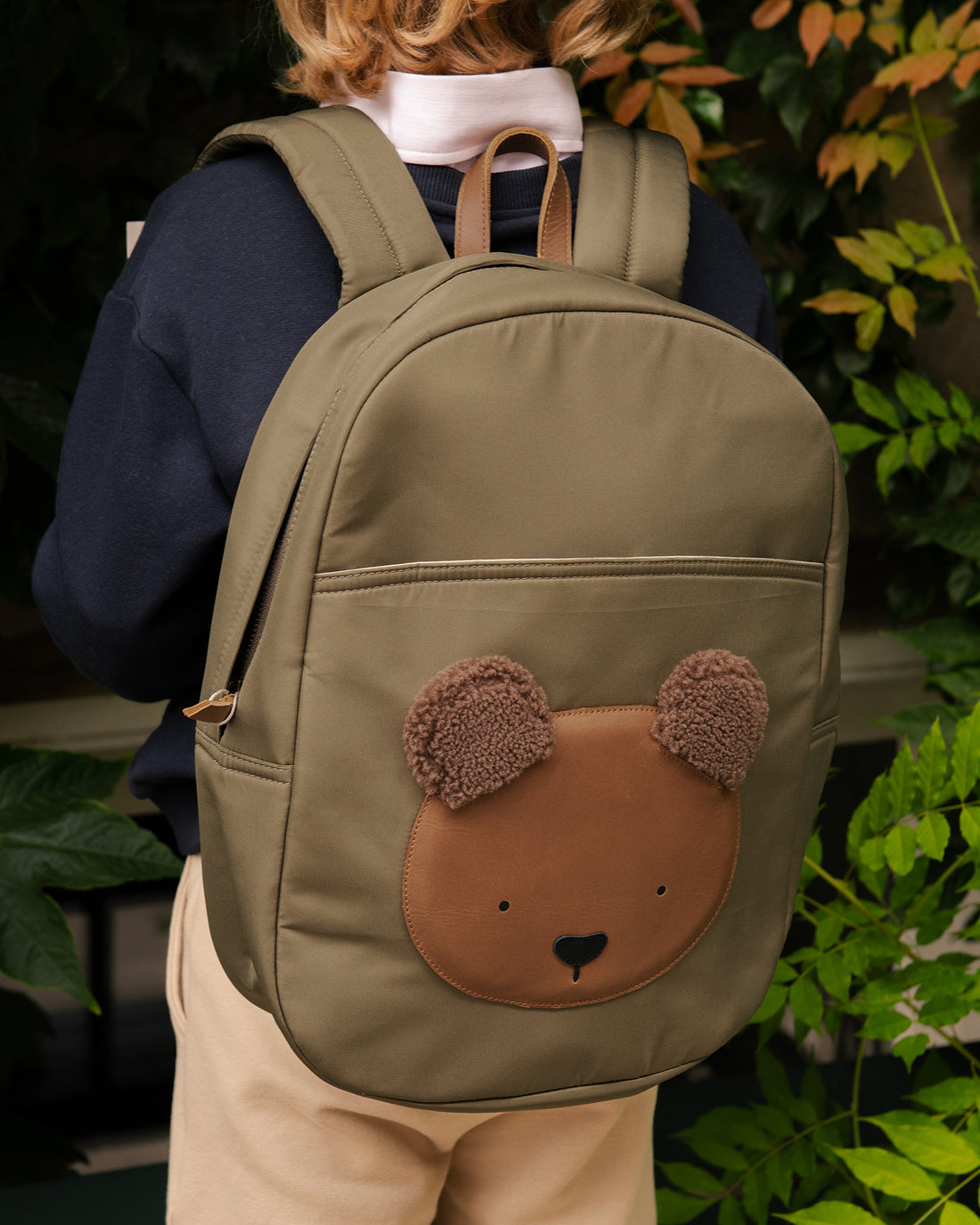 Pibbe Schoolbag | Bear | Moss Green