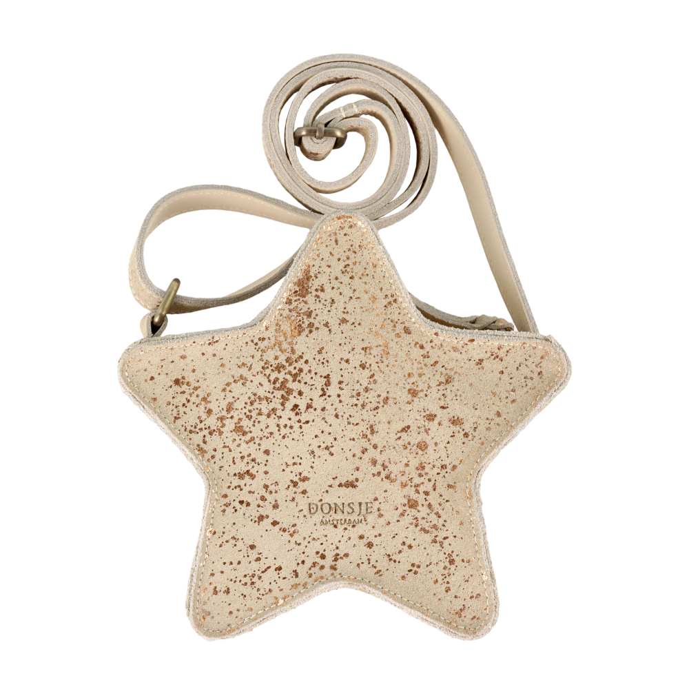 Roxlyn Shoulder Bag | Star | Cream Metallic Suede