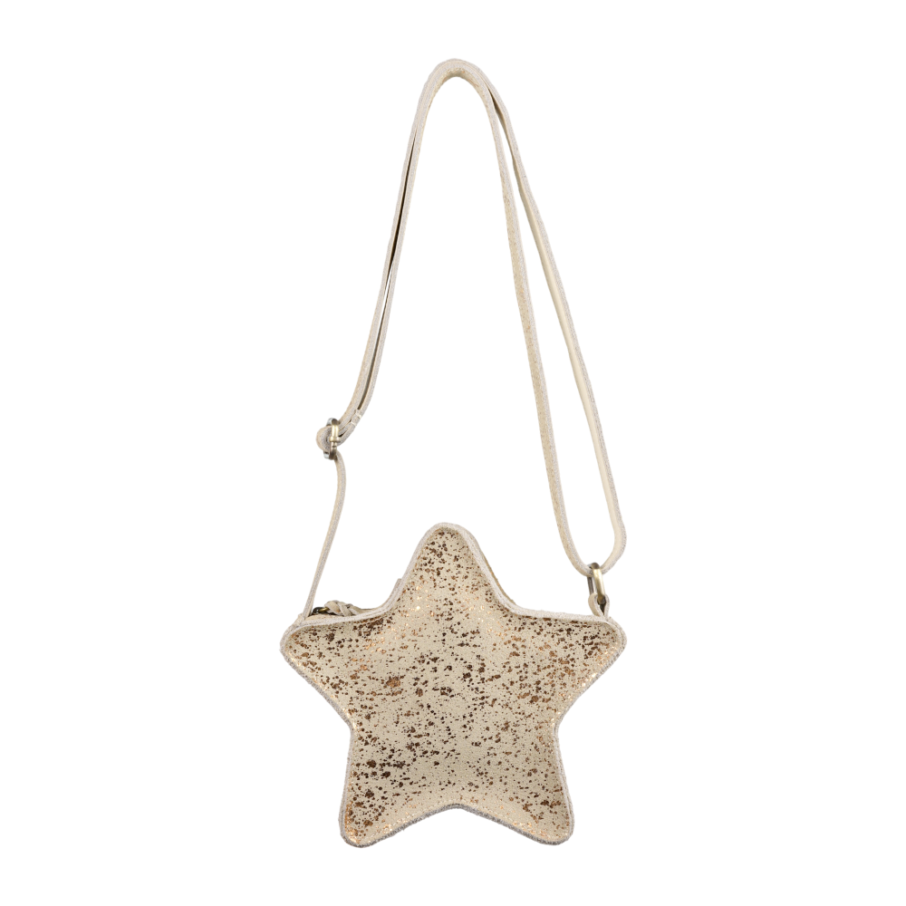 Roxlyn Shoulder Bag | Star | Cream Metallic Suede