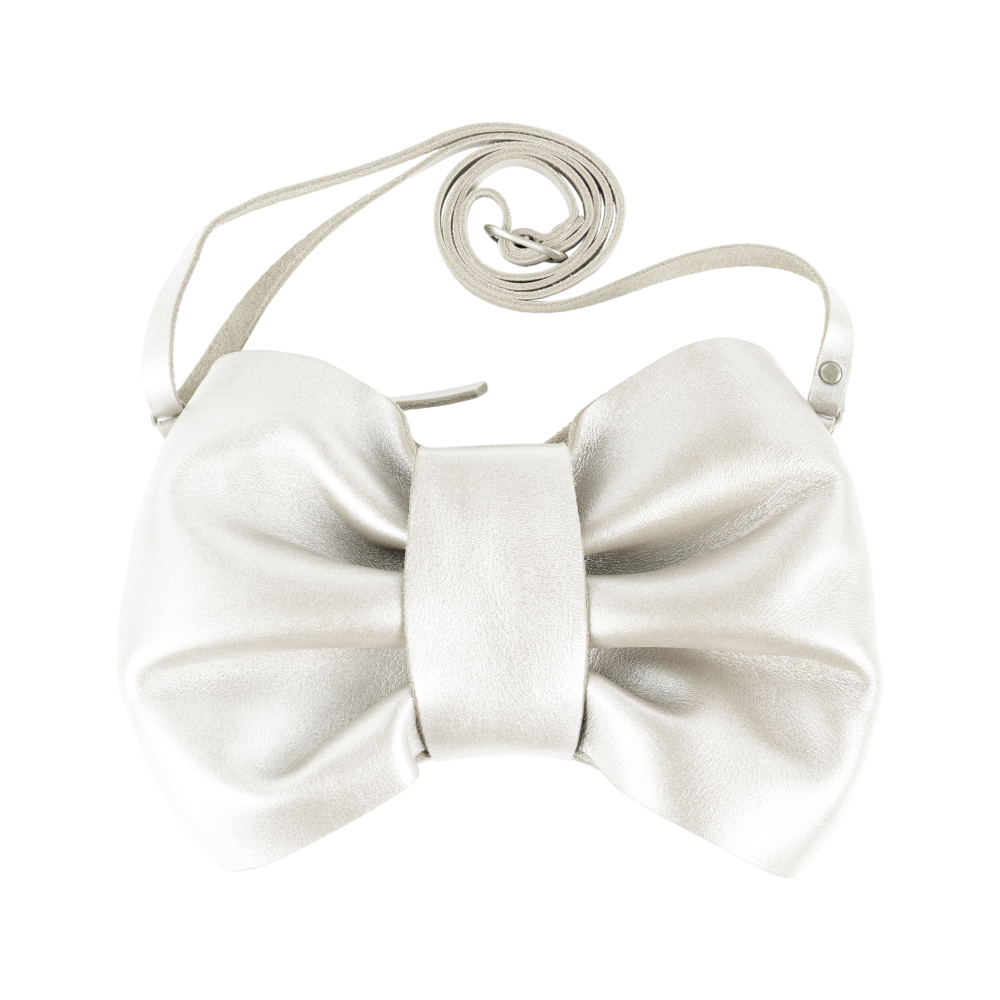 Ryanne Shoulder Bag | Off White Metallic Leather