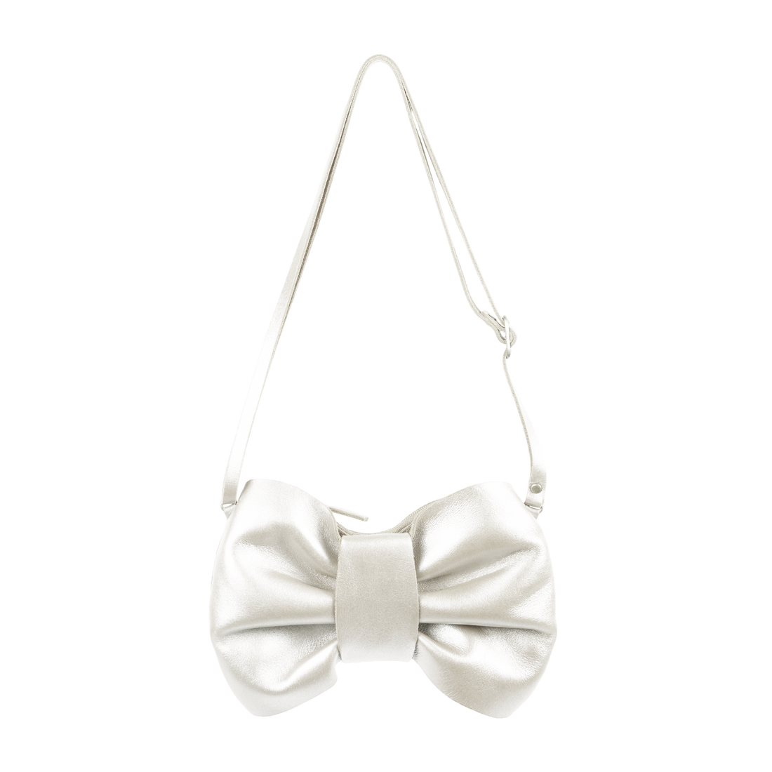 Ryanne Shoulder Bag | Off White Metallic Leather