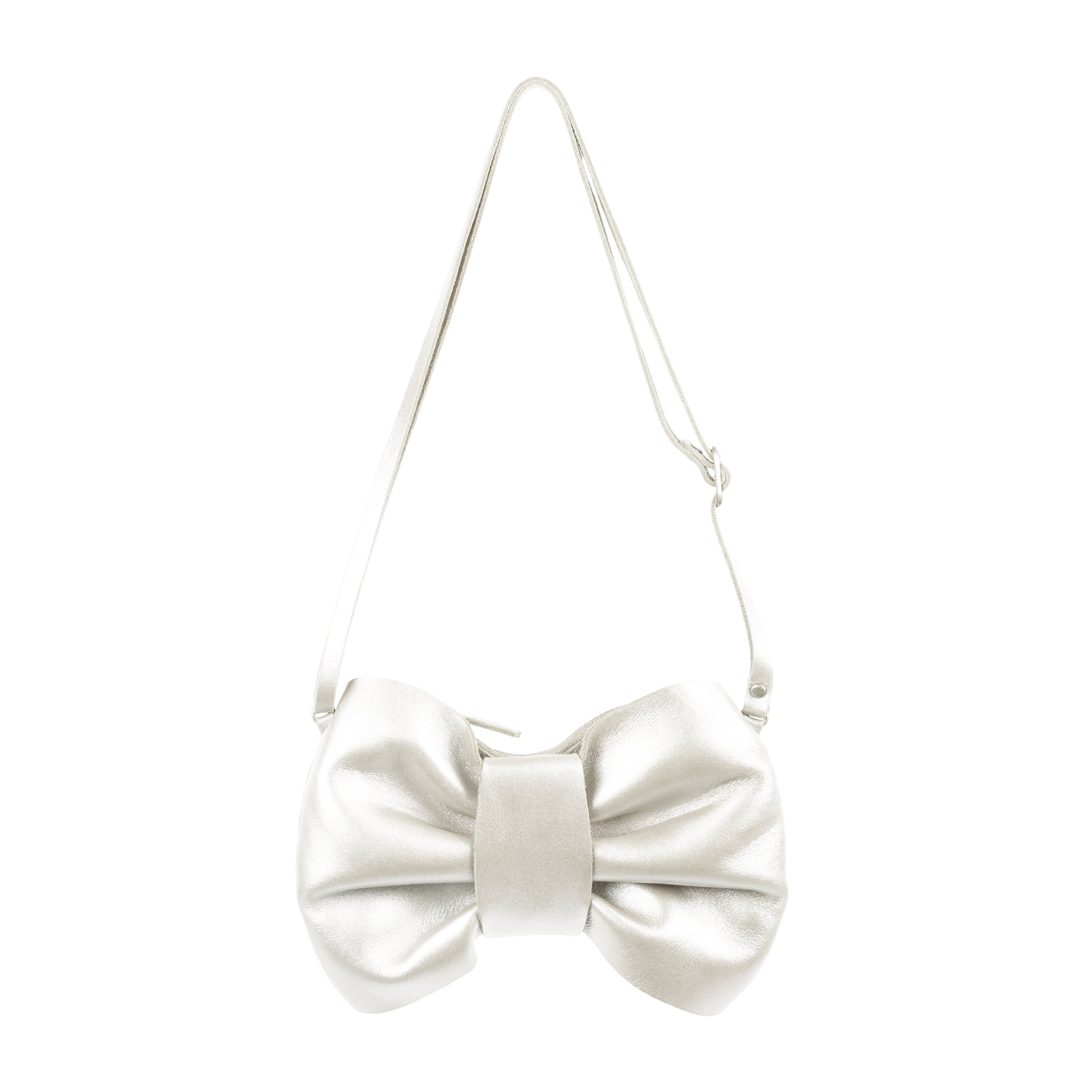 Ryanne Shoulder Bag | Off White Metallic Leather